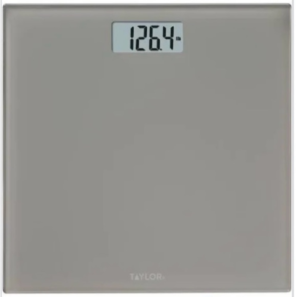 Taylor Digital Scale LCD Readout•Displays lbs or kilograms•Gray Glass Finish